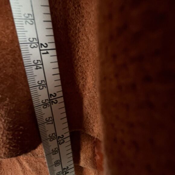 Live A Little Orange Genuine Leather Suede Jacket Large - Picture 7 of 9